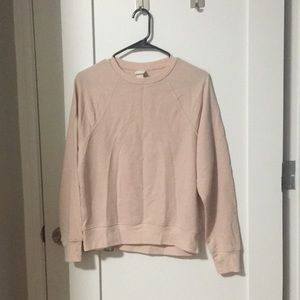Light Pink Sweater Crop Top
